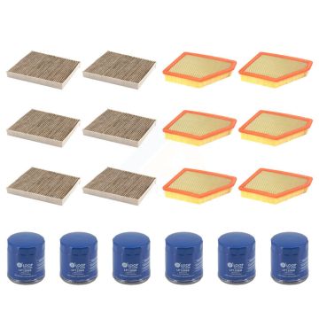 6x Air + 6x Cabin + 6x Engine Oil Filter (18 Total) Kit For 2016 Chevrolet Camaro 6.2L KFM-105031