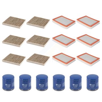 6x Air + 6x Cabin + 6x Engine Oil Filter (18 Total) Kit For Chevrolet Equinox GMC Terrain KFM-105038