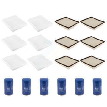 6x Air + 6x Cabin + 6x Engine Oil Filter (18 Total) Kit For Dodge Ram 2500 5.9L 2" Pleat KFM-105045