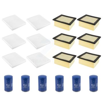 6x Air + 6x Cabin + 6x Engine Oil Filter (18 Total) Kit For Dodge Ram 2500 5.9L 4" Pleat KFM-105046