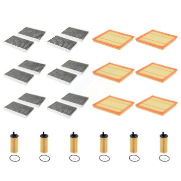 6x Air + 6x Cabin + 6x Engine Cartridge Oil Filter (18 Total) Kit For 15 BMW 740Ld xDrive KFM-105050