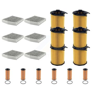 6x Air + 6x Cabin + 6x Engine Cartridge Oil Filter (18 Total) Kit For Mercedes-Benz CLA45 KFM-105060