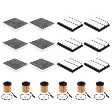 6x Air + 6x Cabin + 6x Engine Cartridge Oil Filter (18 Total) Kit For Hyundai Tucson Kia KFM-105062