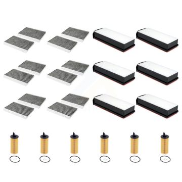 6x Air + 6x Cabin + 6x Engine Cartridge Oil Filter (18 Total) Kit For BMW 535d xDrive KFM-105064