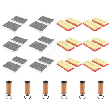 6x Air + 6x Cabin + 6x Engine Cartridge Oil Filter (18 Total) Kit For Mercedes-Benz S63 KFM-105066