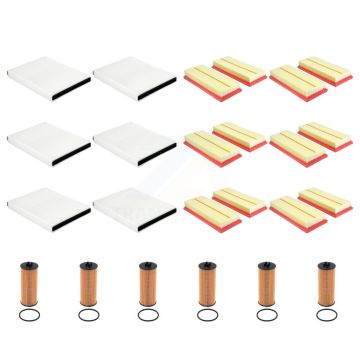6x Air + 6x Cabin + 6x Engine Cartridge Oil Filter (18 Total) Kit For Mercedes-Benz GLE63 KFM-105068