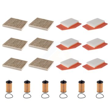 6x Air + 6x Cabin + 6x Engine Cartridge Oil Filter (18 Total) Kit For Chevrolet Malibu KFM-105070