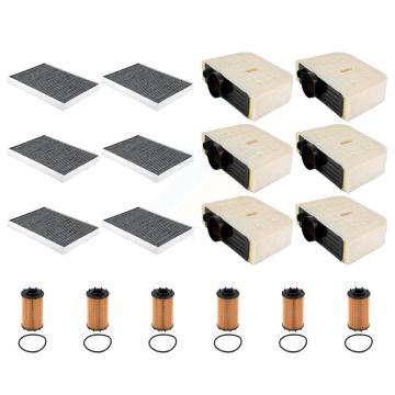 6x Air + 6x Cabin + 6x Engine Cartridge Oil Filter (18 Total) Kit For Audi Q7 3.0L KFM-105071