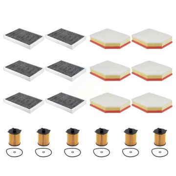 6x Air + 6x Cabin + 6x Engine Cartridge Oil Filter (18 Total) Kit For Volvo XC60 S60 KFM-105078