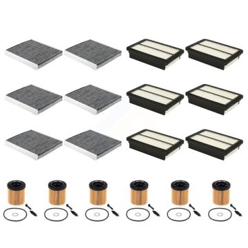 6x Air + 6x Cabin + 6x Engine Cartridge Oil Filter (18 Total) Kit For Hyundai Kona 1.6L KFM-105081