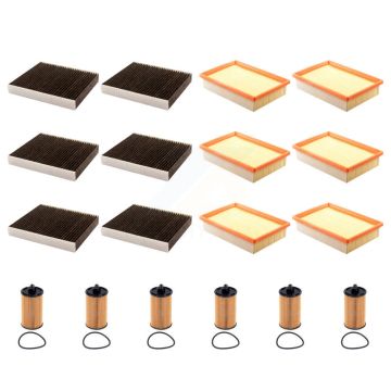 6x Air + 6x Cabin + 6x Engine Cartridge Oil Filter (18 Total) Kit For Chevrolet Sonic KFM-105086