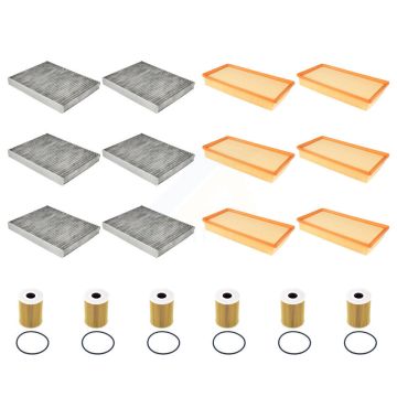 6x Air + 6x Cabin + 6x Engine Cartridge Oil Filter (18 Total) Kit For Porsche Cayenne KFM-105089