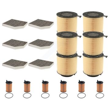 6x Air + 6x Cabin + 6x Engine Cartridge Oil Filter (18 Total) Kit For Audi Q5 KFM-105092