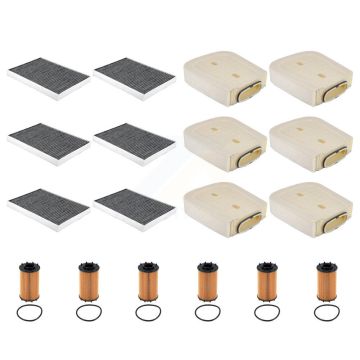 6x Air + 6x Cabin + 6x Engine Cartridge Oil Filter (18 Total) Kit For Porsche Cayenne Q8 KFM-105095