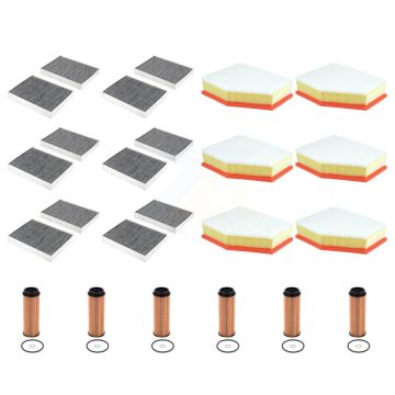 6x Air + 6x Cabin + 6x Engine Cartridge Oil Filter (18 Total) Kit For BMW X5 X7 X6 540i KFM-105099