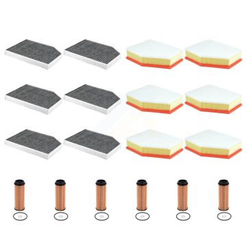 6x Air + 6x Cabin + 6x Engine Cartridge Oil Filter (18 Total) Kit For BMW X3 X4 KFM-105100