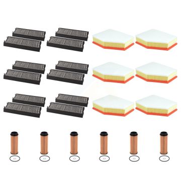 6x Air + 6x Cabin + 6x Engine Cartridge Oil Filter (18 Total) Kit For 2019 BMW X5 3.0L KFM-105102
