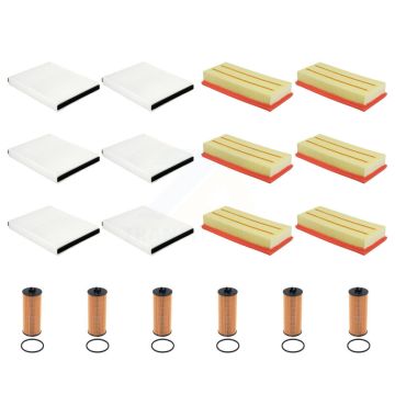 6x Air + 6x Cabin + 6x Engine Cartridge Oil Filter (18 Total) Kit For Mercedes-Benz GLC63 KFM-105105