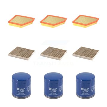 3x Air + 3x Cabin + 3x Engine Oil Filter (9 Total) Kit For 2016 Chevrolet Camaro 6.2L KFM-105116