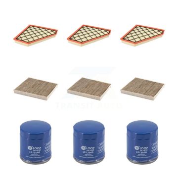 3x Air + 3x Cabin + 3x Engine Oil Filter (9 Total) Kit For Cadillac Chevrolet Camaro ATS KFM-105117