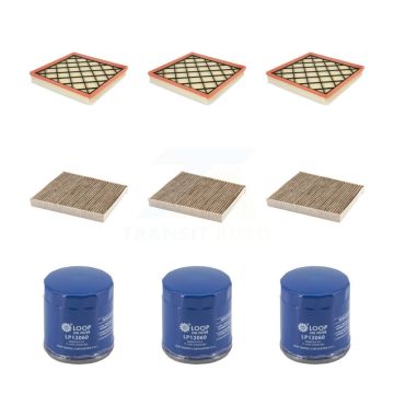 3x Air + 3x Cabin + 3x Engine Oil Filter (9 Total) Kit For Chevrolet Cruze Old Body Style KFM-105119