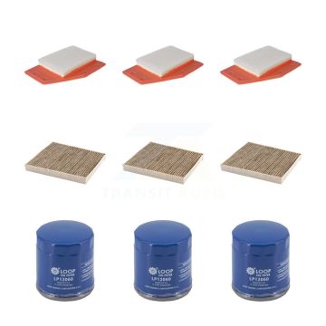 3x Air + 3x Cabin + 3x Engine Oil Filter (9 Total) Kit For Chevrolet Malibu Buick KFM-105123