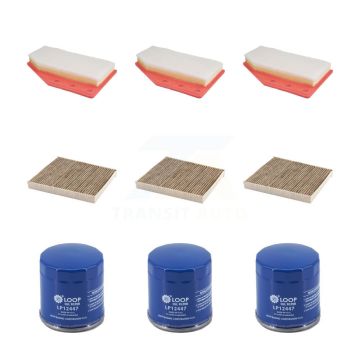 3x Air + 3x Cabin + 3x Engine Oil Filter (9 Total) Kit For 2019-2024 Cadillac XT4 KFM-105124