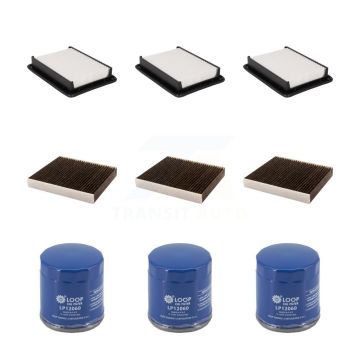3x Air + 3x Cabin + 3x Engine Oil Filter (9 Total) Kit For 2016-2022 Chevrolet Spark KFM-105127