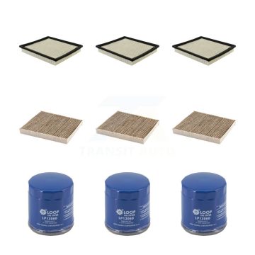 3x Air + 3x Cabin + 3x Engine Oil Filter (9 Total) Kit For 14-17 Chevrolet Impala 2.5L KFM-105133