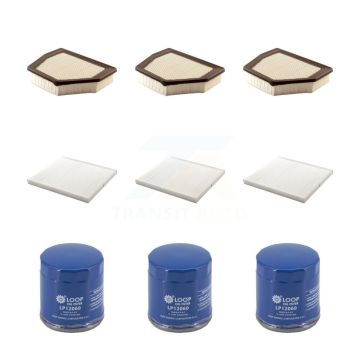 3x Air + 3x Cabin + 3x Engine Oil Filter (9 Total) Kit For Chevrolet Captiva Sport 3.0L KFM-105134