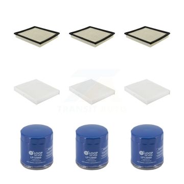3x Air + 3x Cabin + 3x Engine Oil Filter (9 Total) Kit For 18-19 Chevrolet Impala 2.5L KFM-105135