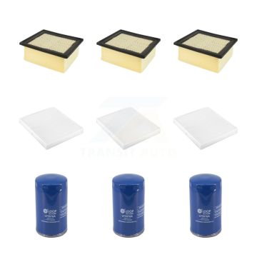 3x Air + 3x Cabin + 3x Engine Oil Filter (9 Total) Kit For Dodge Ram 2500 5.9L 4" Pleat KFM-105139