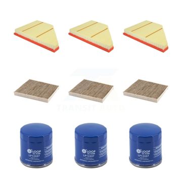 3x Air + 3x Cabin + 3x Engine Oil Filter (9 Total) Kit For Cadillac Chevrolet Blazer XT5 KFM-105144