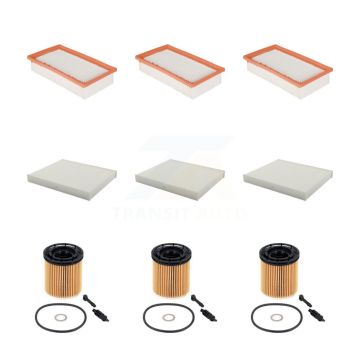 3x Air + 3x Cabin + 3x Engine Cartridge Oil Filter (9 Total) Kit For Kia Rio Hyundai KFM-105155