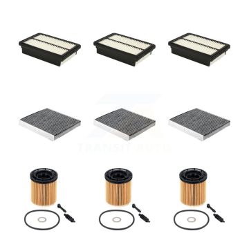 3x Air + 3x Cabin + 3x Engine Cartridge Oil Filter (9 Total) Kit For Hyundai Kona 1.6L KFM-105159