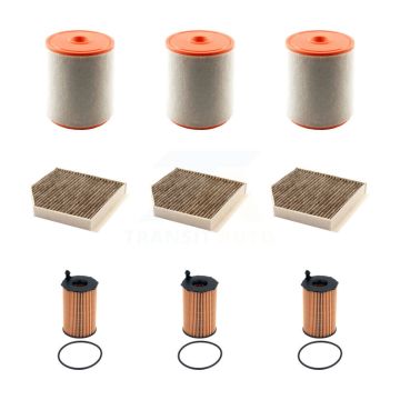 3x Air + 3x Cabin + 3x Engine Cartridge Oil Filter (9 Total) Kit For Audi A6 Quattro A7 KFM-105163
