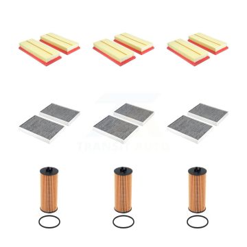 3x Air + 3x Cabin + 3x Engine Cartridge Oil Filter (9 Total) Kit For Mercedes-Benz S63 KFM-105164