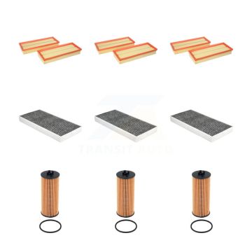 3x Air + 3x Cabin + 3x Engine Cartridge Oil Filter (9 Total) Kit For KFM-105166