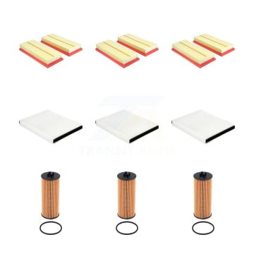 3x Air + 3x Cabin + 3x Engine Cartridge Oil Filter (9 Total) Kit For Mercedes-Benz GLE63 KFM-105167