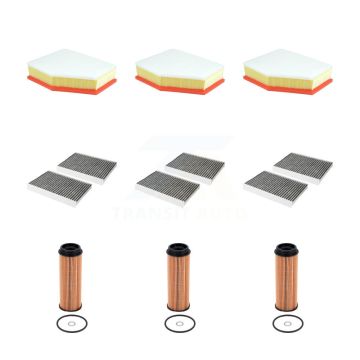 3x Air + 3x Cabin + 3x Engine Cartridge Oil Filter (9 Total) Kit For KFM-105177