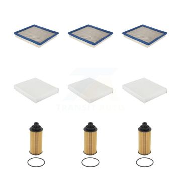 3x Air + 3x Cabin + 3x Engine Cartridge Oil Filter (9 Total) Kit For Chevrolet Colorado KFM-105180