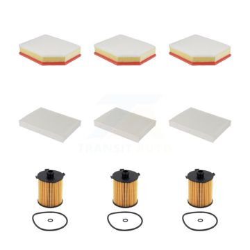 3x Air + 3x Cabin + 3x Engine Cartridge Oil Filter (9 Total) Kit For Volvo XC60 S60 KFM-105184