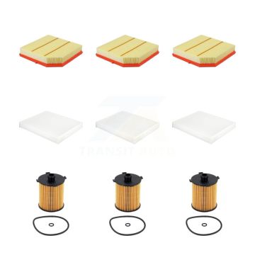 3x Air + 3x Cabin + 3x Engine Cartridge Oil Filter (9 Total) Kit For Volvo XC40 2.0L KFM-105186