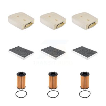 3x Air + 3x Cabin + 3x Engine Cartridge Oil Filter (9 Total) Kit For Porsche Cayenne Audi KFM-105195