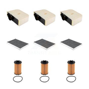 3x Air + 3x Cabin + 3x Engine Cartridge Oil Filter (9 Total) Kit For Audi Q7 3.0L KFM-105200