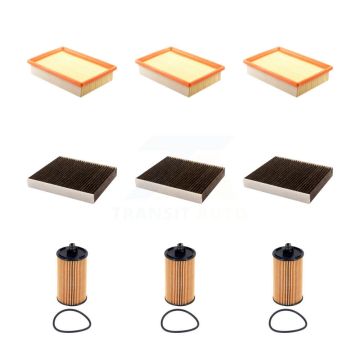 3x Air + 3x Cabin + 3x Engine Cartridge Oil Filter (9 Total) Kit For Chevrolet Sonic KFM-105203