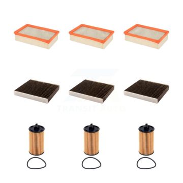 3x Air + 3x Cabin + 3x Engine Cartridge Oil Filter (9 Total) Kit For Buick Encore Trax KFM-105204