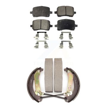 Front Rear Semi-Metallic Brake Pads And Drum Shoes Kit For Chevrolet Malibu KFN-100004