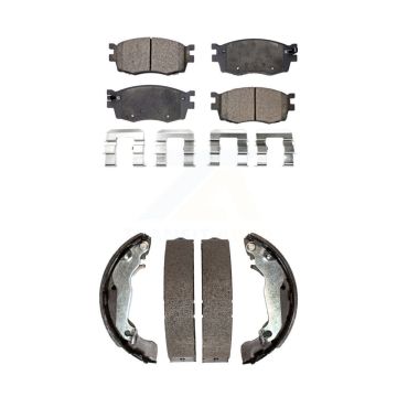 Front Rear Semi-Metallic Brake Pads And Drum Shoe Kit For 2006 Hyundai Accent To 09 30 05 KFN-100016