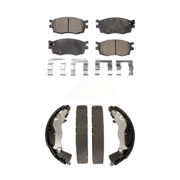 Front Rear Semi-Metallic Brake Pads And Drum Shoes Kit For Hyundai Accent Kia Rio Rio5 KFN-100017